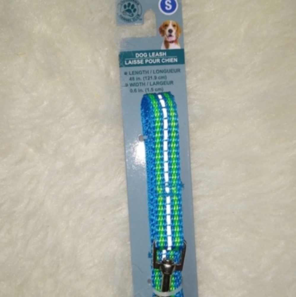 NEW Greenbrier Kennel Club Dog Leash, with Strapped Blue and Green, Sz S